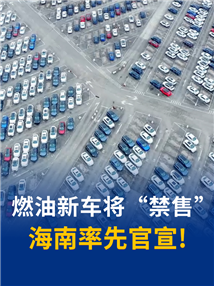海南率先官宣2030年禁售燃油车！新能源汽车保有量目标提至45%
