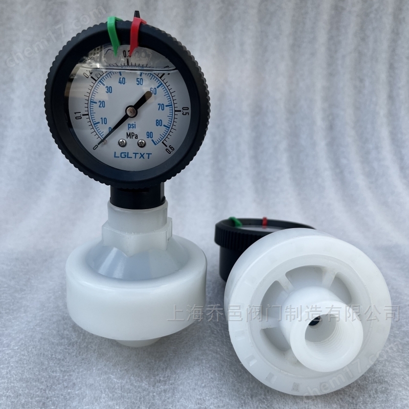 786-V全塑PVDF隔膜压力表 786-V全塑PVDF隔膜压力表